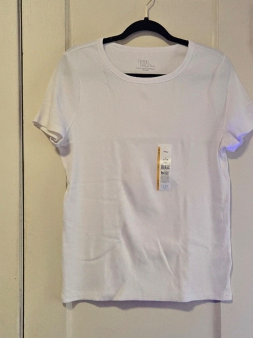 Time and Tru White And Yellow Short Sleeve Crew Neck Tee. Both For $10.
